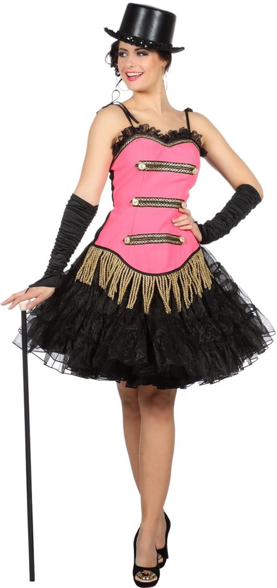 Jaren 20 Danseressen Kostuum | Pretty In Pink Roze Showgirl Theater Vrouw | Maat 44 | Carnaval kostuum | Verkleedkleding
